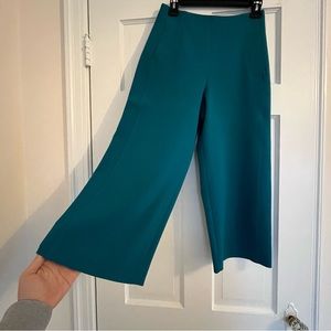 KAREN MILLEN cropped trousers in teal size 4